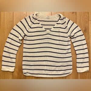Navy and White Striped Sweater H&M, Lightweight, Good Condition, Size Medium